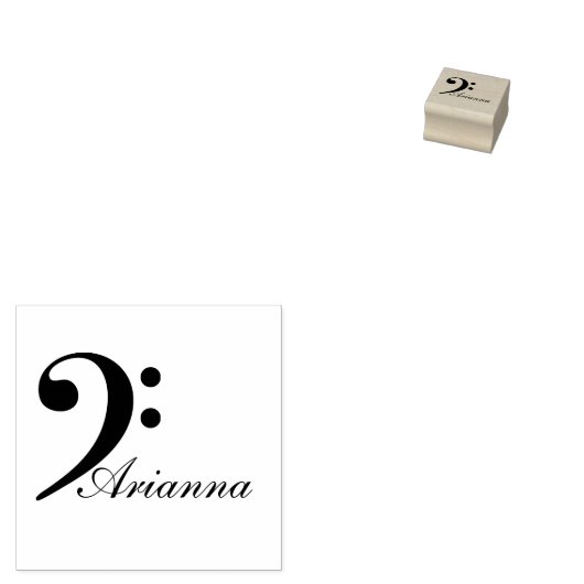 Bass clef stempel (Gestempeld)