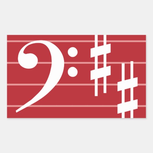 Bass Clef Sticker (Voorkant)