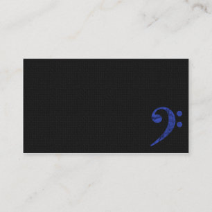 Bass Clef Symbool Blauw Muzikant Visitekaartje