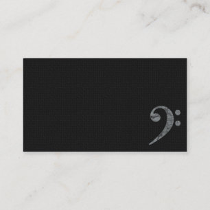 Bass Clef symbool. Grey Musician Visitekaartje