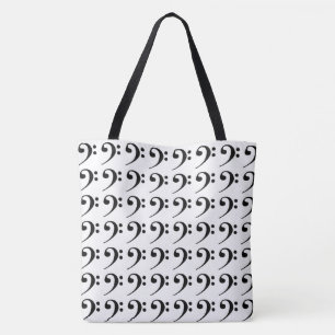 Bass Clef Tote Bag