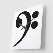 Bass Clef Vierkante Klok (Hoek)