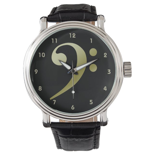 Bass Clef Watch 2 van Leslie Harlow Horloge (Voorkant)