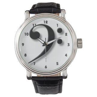Bass Clef Watch van Leslie Harlow Horloge