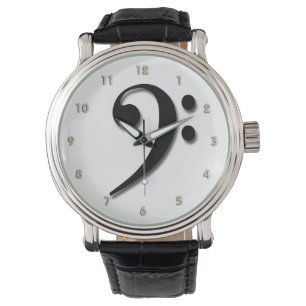 Bass Clef Watch van Leslie Harlow Horloge