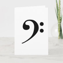Bass Clef-Wenskaart
