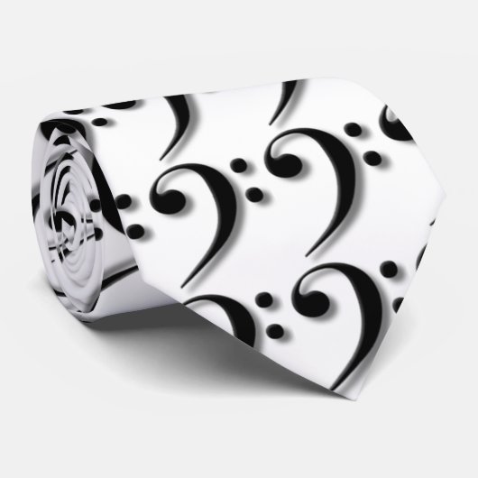 Bass Clefs Stropdas (Opgerold)