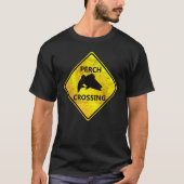 Bass Crossing Warning Sign Spin Vissende Jig Fishi T-shirt (Voorkant)