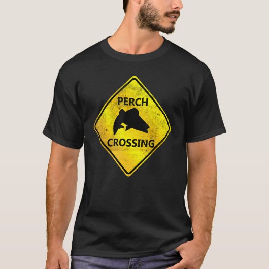 Bass Crossing Warning Sign Spin Vissende Jig Fishi T-shirt (Voorkant)