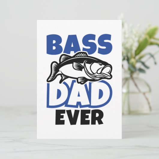Bass Dad Ever Bedankkaart (Staand voorkant)