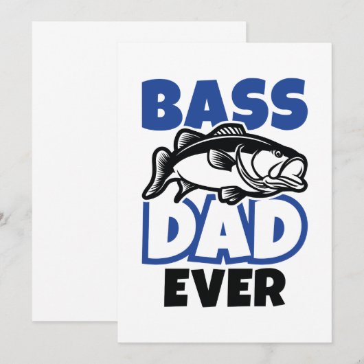 Bass Dad Ever Bedankkaart (Voorkant / Achterkant)