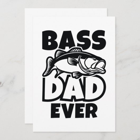 Bass Dad Ever Bedankkaart (Voorkant / Achterkant)