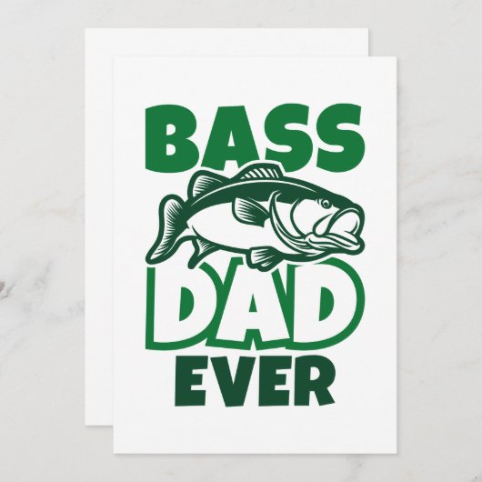 Bass Dad Ever Bedankkaart (Voorkant / Achterkant)