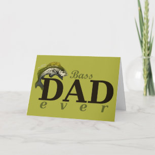 Bass Dad Ever Best Dad Pun Fathers Day Kaart