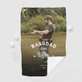 BASS DAD EVER Funny Vissen Vaderdag Golfhanddoek (Insitu)