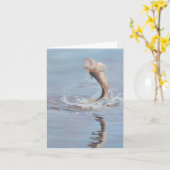 Bass Dance Fish Art Note Kaart (Gele Bloem)