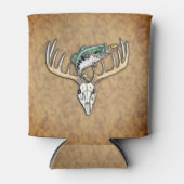 Bass die over grote horens herenschedel springt blikjeskoeler (Voorkant)