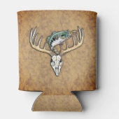 Bass die over grote horens herenschedel springt blikjeskoeler (Achterkant)