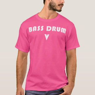 Bass Drum 5 Marching Band Drumline Back Gedrukt op T-shirt