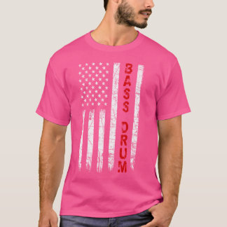 Bass Drum American Flag Patriotic Drummer T-shirt