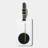 Bass Drum Black White Music Lover Retouradres Bagagelabel (Voorkant verticaal)
