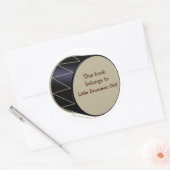 Bass Drum Bookplate  Sticker Sjabloon (Envelop)