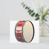 Bass Drum Cartoon Briefkaart (Staand voorkant)