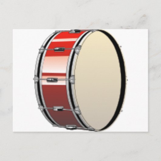Bass Drum Cartoon Briefkaart (Voorkant)