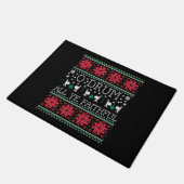 Bass Drum Drummer - Kerstmis, Ugly Sweater Gift Deurmat (Schuin)
