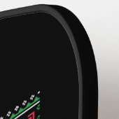 Bass Drum Drummer - Kerstmis, Ugly Sweater Gift Pickleball Paddle (Links Detail)