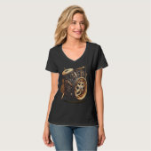 Bass drum  music instrument Graphic steampunk T-shirt (Voorkant volledig)