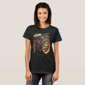 Bass drum  music instrument Graphic steampunk T-shirt (Voorkant volledig)