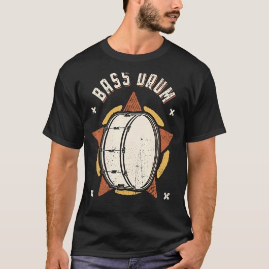 Bass Drum  Retro Classic Music T-shirt (Voorkant)
