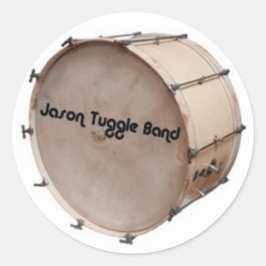 Bass Drum Ronde Sticker (Voorkant)