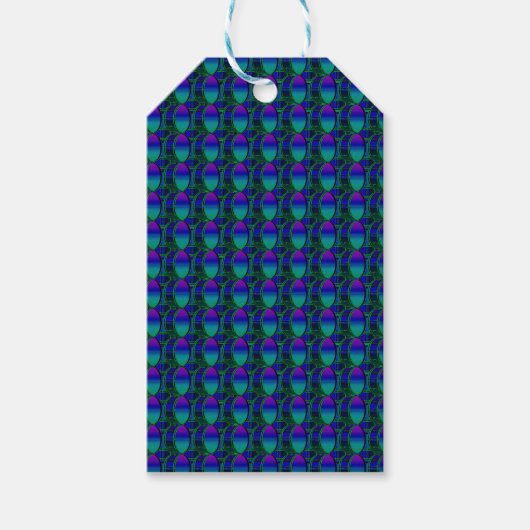 Bass Drum Shades of Blue Pattern Gift Label Cadeaulabel (Voorkant)
