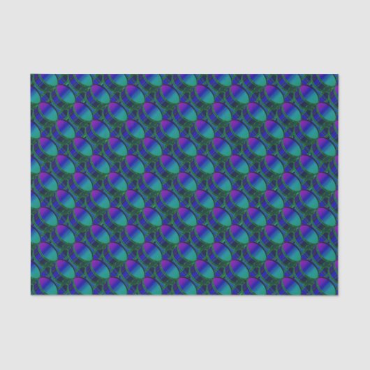 Bass Drum Shades of Blue Pattern Tissue Paper Tissuepapier (Voorkant)