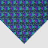 Bass Drum Shades of Blue Pattern Tissue Paper Tissuepapier (Detail)