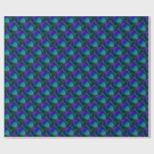 Bass Drum Shades of Blue Pattern Wrapping Paper Cadeaupapier (Vlak)
