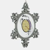 Bass Drum Tin Sneeuwvlok Ornament (Links)