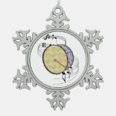 Bass Drum Tin Sneeuwvlok Ornament (Voorkant)