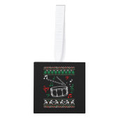 Bass Drum Ugly kerstSweater Decoratie (Voorkant)