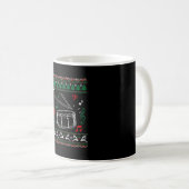 Bass Drum Ugly kerstSweater Koffiemok (Voorkant rechts)