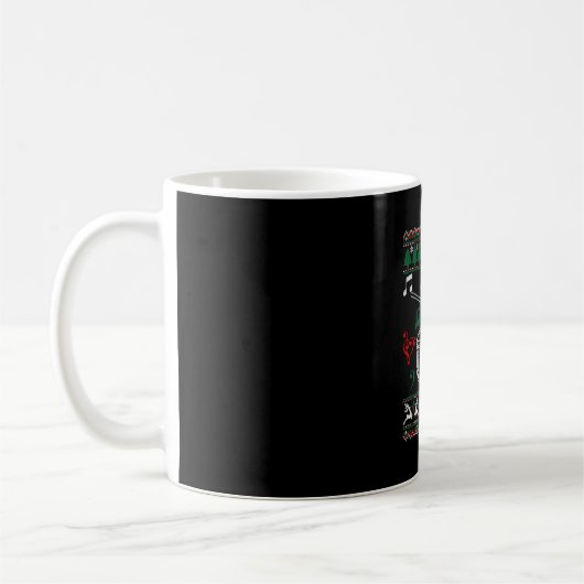 Bass Drum Ugly kerstSweater Koffiemok (Links)
