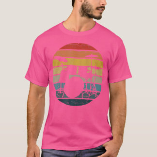 Bass Drums Silhouette op een zonnebank met drukwee T-shirt