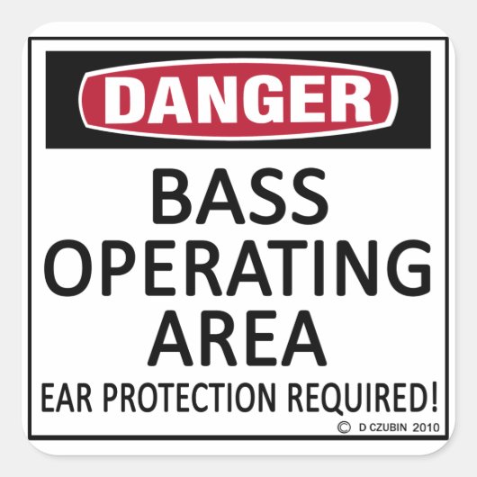 Bass-exploitatiegebied Vierkante Sticker (Voorkant)