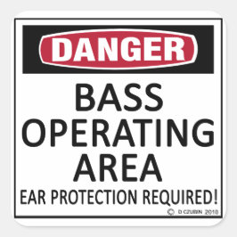 Bass-exploitatiegebied Vierkante Sticker