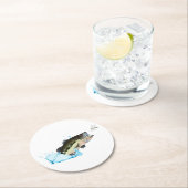 Bass Fish After Dragonfly Ronde Kartonnen Onderzetter (Insitu)