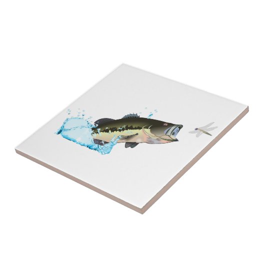 Bass Fish After Dragonfly Tegeltje (Zijkant)