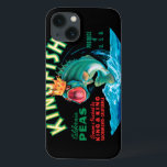 Bass Fish die een kroon op een zwarte achtergrond  iPhone 13 Hoesje<br><div class="desc">Dit  krattenlabel van een baars vis met een kroon op een zwarte achtergrond zal elke  kunstminnaar tevreden stellen. Het is een advertentie voor KingFish Peas. De kleuren zijn zeer levendig en scherp. Kies vandaag nog deze illustratie op uw product.</div>