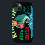 Bass Fish die een kroon op een zwarte achtergrond  Case-Mate iPhone Case<br><div class="desc">Dit  krattenlabel van een baars vis met een kroon op een zwarte achtergrond zal elke  kunstminnaar tevreden stellen. Het is een advertentie voor KingFish Peas. De kleuren zijn zeer levendig en scherp. Kies vandaag nog deze illustratie op uw product.</div>